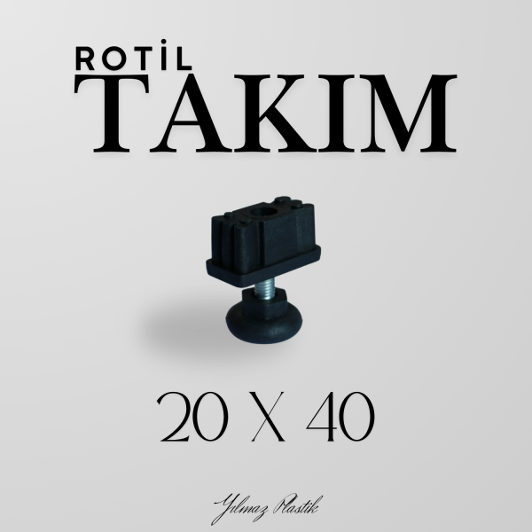 Rotil Takım 20x40 mm | Ayarlanabilir Makine Ayağı ve Denge Parçası