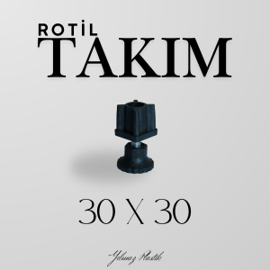 Rotil Takım 30x30 mm | Ayarlanabilir Makine Ayağı ve Denge Parçası