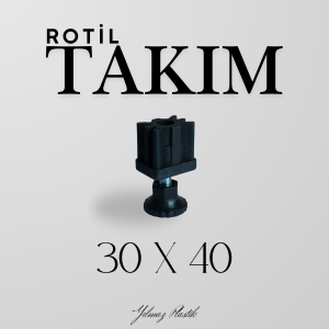 Rotil Takım 30x40 mm | Ayarlanabilir Makine Ayağı ve Denge Parçası