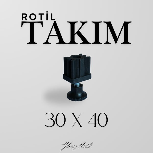 Rotil Takım 30x40 mm | Ayarlanabilir Makine Ayağı ve Denge Parçası