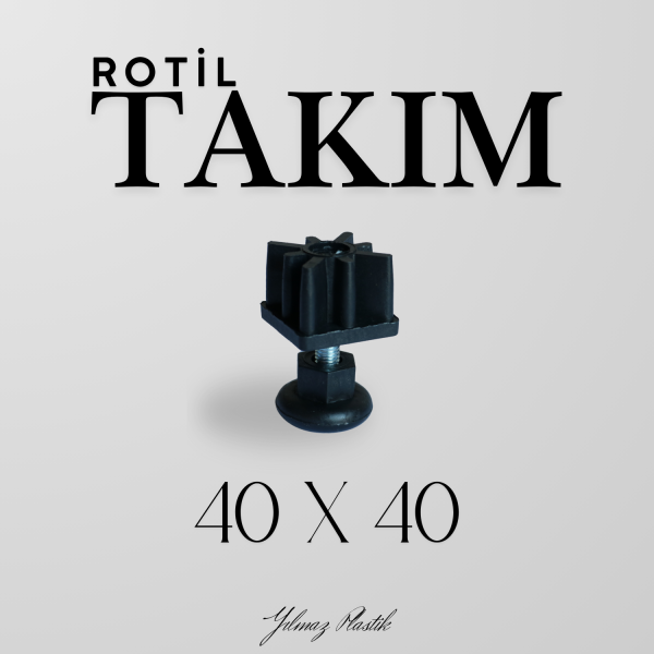 Rotil Takım 40x40 mm | Ayarlanabilir Makine Ayağı ve Denge Parçası
