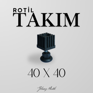 Rotil Takım 40x40 mm | Ayarlanabilir Makine Ayağı ve Denge Parçası