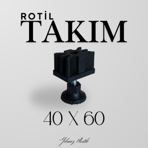 Rotil Takım 40x60 mm | Ayarlanabilir Makine Ayağı ve Denge Parçası