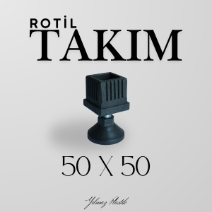 Rotil Takım 50x50 mm | Ayarlanabilir Makine Ayağı ve Denge Parçası