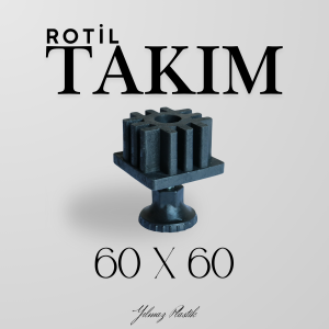 Rotil Takım 60x60 mm | Ayarlanabilir Makine Ayağı ve Denge Parçası