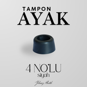 Tampon Ayak | Siyah Silikon Zemin Koruma ve Darbe Önleyici