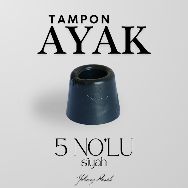 Tampon Ayak | Siyah Silikon Zemin Koruma ve Darbe Önleyici